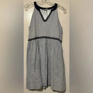 THML navy blue striped sleeveless dress size M